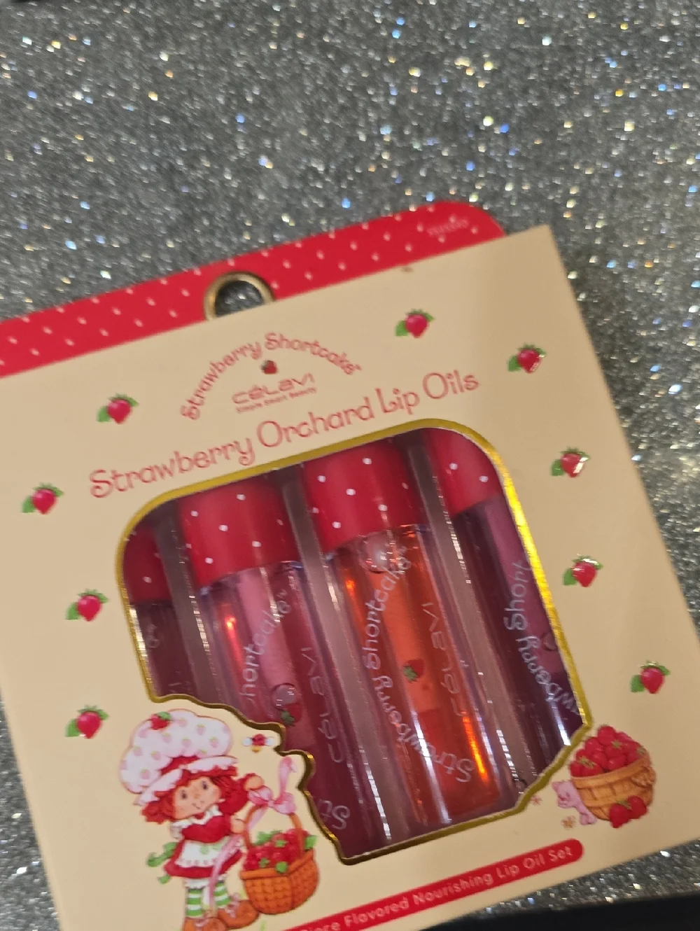 Celavi X Strawberry Orchard Lip Oils 4-PC Flavored Nourishing Lip Oil Set